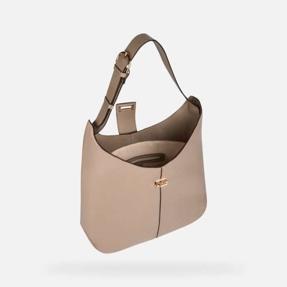 Geox Beige Leather Tote Bag - Picture 3 of 7